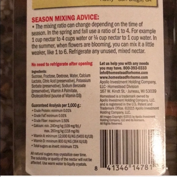 2 Hummingbird nectar bird concentrate new sealed - Picture 4 of 4